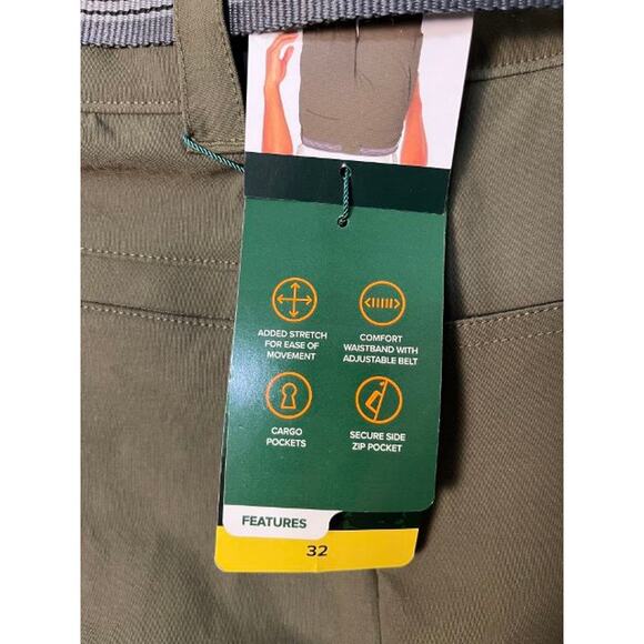 NWT Orvis Cargo Short Mens 32 Stretch Zip Pockets Belt Olive Night - Picture 4 of 4